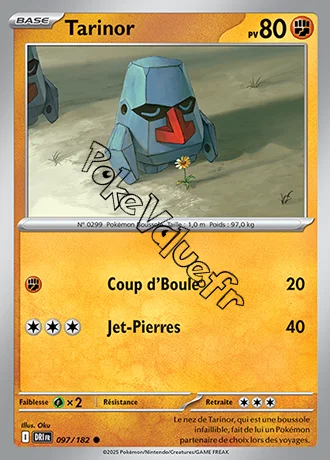 Carte Pokémon Tarinor  n°097 de la série Rivalités Destinées