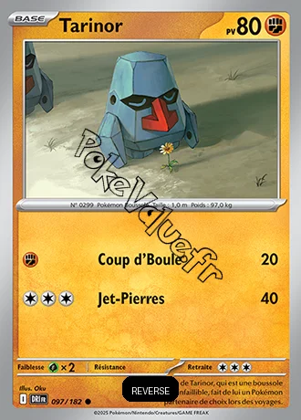 Carte Pokémon Tarinor  Reverse n°097 de la série Rivalités Destinées