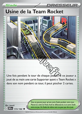 Carte Pokémon Usine de la Team Rocket n°173 de la série Rivalités Destinées