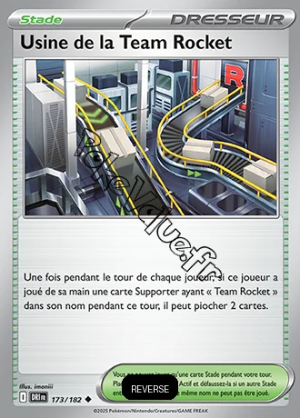 Carte Pokémon Usine de la Team Rocket Reverse n°173 de la série Rivalités Destinées
