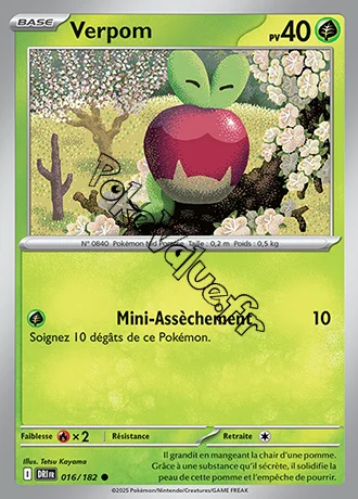 Carte Pokémon Verpom  n°016 de la série Rivalités Destinées
