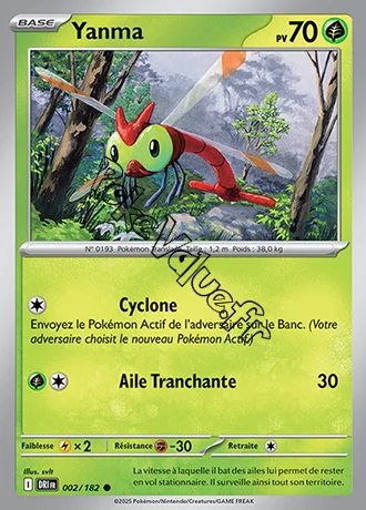 Carte Pokémon Yanma  n°002 de la série Rivalités Destinées