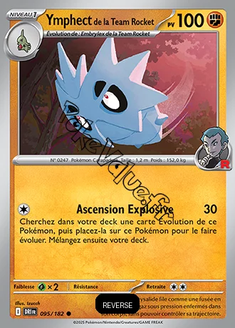 Carte Pokémon Ymphect de la Team Rocket  Reverse n°095 de la série Rivalités Destinées
