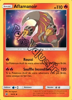 Carte Pokémon Aflamanoir n°10 de la série Majesté des Dragons