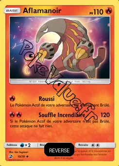 Carte Pokémon Aflamanoir Reverse n°10 de la série Majesté des Dragons