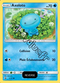 Carte Pokémon Axoloto Reverse n°25 de la série Majesté des Dragons