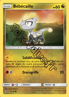 Carte Pokémon Bébécaille n°52 de la série Majesté des Dragons
