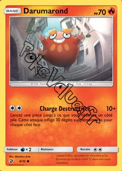 Carte Pokémon Darumarond n°8 de la série Majesté des Dragons