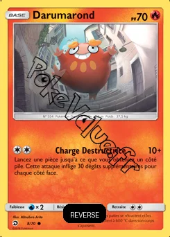 Carte Pokémon Darumarond Reverse n°8 de la série Majesté des Dragons