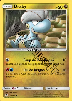 Carte Pokémon Draby n°42 de la série Majesté des Dragons