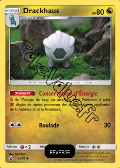 Carte Pokémon Drackhaus Reverse n°43 de la série Majesté des Dragons