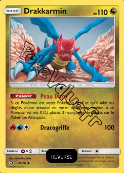 Carte Pokémon Drakkarmin Reverse n°45 de la série Majesté des Dragons