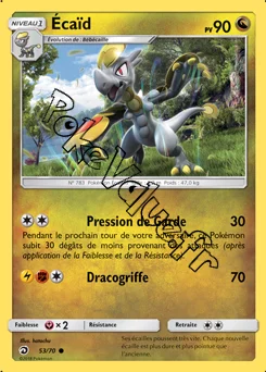 Carte Pokémon Écaïd n°53 de la série Majesté des Dragons