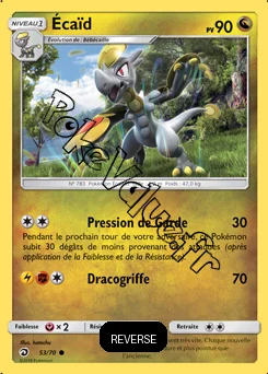 Carte Pokémon Écaïd Reverse n°53 de la série Majesté des Dragons