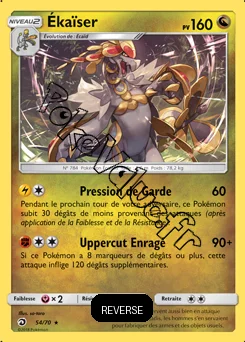 Carte Pokémon Ékaïser Reverse n°54 de la série Majesté des Dragons