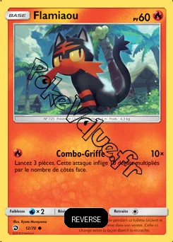 Carte Pokémon Flamiaou Reverse n°12 de la série Majesté des Dragons