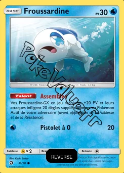 Carte Pokémon Froussardine Reverse n°31 de la série Majesté des Dragons