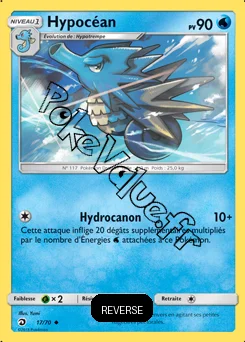 Carte Pokémon Hypocéan Reverse n°17 de la série Majesté des Dragons