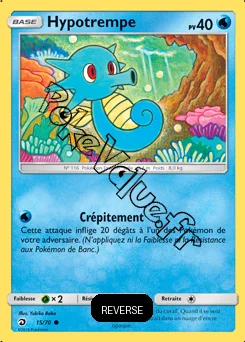 Carte Pokémon Hypotrempe Reverse n°15 de la série Majesté des Dragons
