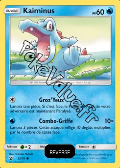 Carte Pokémon Kaiminus Reverse n°22 de la série Majesté des Dragons