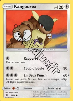 Carte Pokémon Kangourex  n°55 de la série Majesté des Dragons