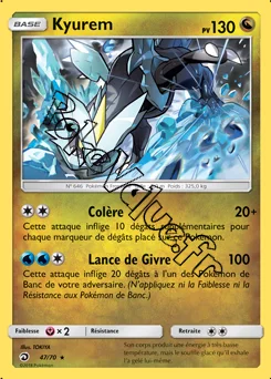 Carte Pokémon Kyurem  n°47 de la série Majesté des Dragons