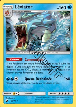 Carte Pokémon Léviator n°20 de la série Majesté des Dragons