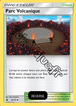 Carte Pokémon Parc Volcanique Reverse n°63 de la série Majesté des Dragons