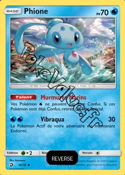 Carte Pokémon Phione  Reverse n°30 de la série Majesté des Dragons