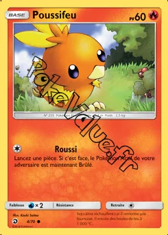 Carte Pokémon Poussifeu  n°4 de la série Majesté des Dragons