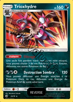 Carte Pokémon Trioxhydre Reverse n°33 de la série Majesté des Dragons