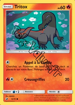 Carte Pokémon Tritox n°13 de la série Majesté des Dragons