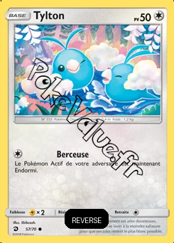 Carte Pokémon Tylton  Reverse n°57 de la série Majesté des Dragons