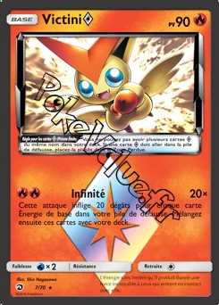Carte Pokémon Victini n°7 de la série Majesté des Dragons