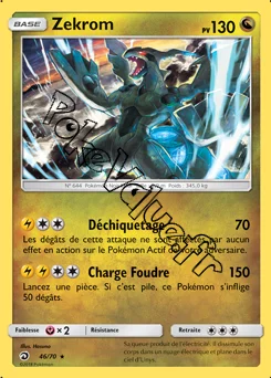 Carte Pokémon Zekrom  n°46 de la série Majesté des Dragons