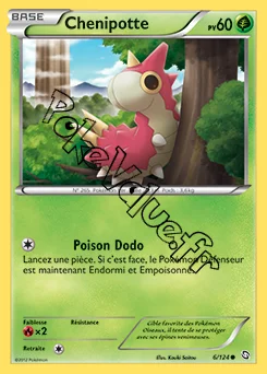 Carte Pokémon Chenipotte n°6 de la série Dragons Exaltés