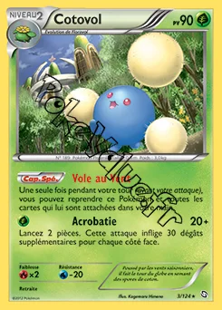 Carte Pokémon Cotovol n°3 de la série Dragons Exaltés