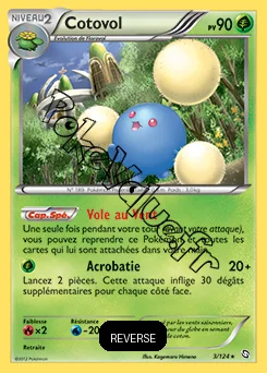 Carte Pokémon Cotovol Reverse n°3 de la série Dragons Exaltés