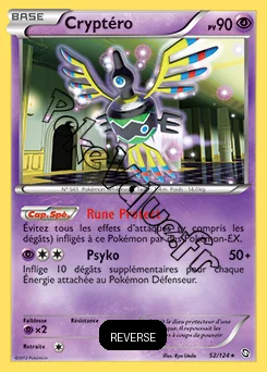 Carte Pokémon Cryptéro Reverse n°52 de la série Dragons Exaltés