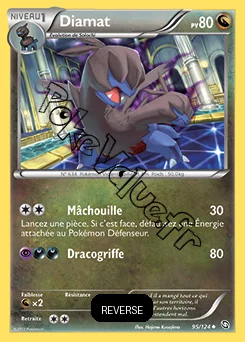 Carte Pokémon Diamat Reverse n°95 de la série Dragons Exaltés