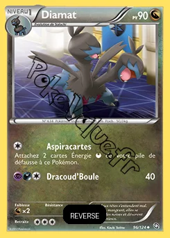 Carte Pokémon Diamat Reverse n°96 de la série Dragons Exaltés