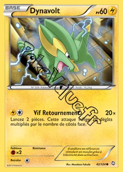 Carte Pokémon Dynavolt  n°42 de la série Dragons Exaltés