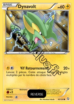 Carte Pokémon Dynavolt  Reverse n°42 de la série Dragons Exaltés