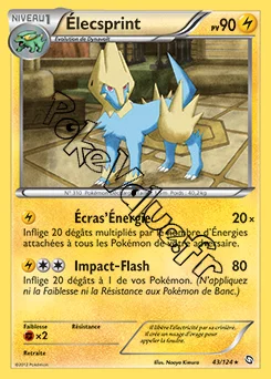 Carte Pokémon Élecsprint n°43 de la série Dragons Exaltés