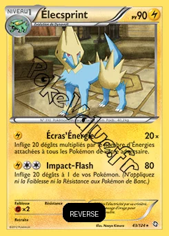 Carte Pokémon Élecsprint Reverse n°43 de la série Dragons Exaltés