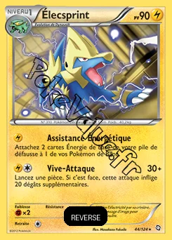 Carte Pokémon Élecsprint Reverse n°44 de la série Dragons Exaltés