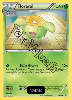 Carte Pokémon Floravol Reverse n°2 de la série Dragons Exaltés