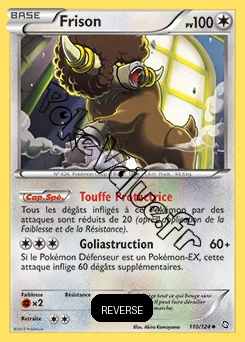 Carte Pokémon Frison Reverse n°110 de la série Dragons Exaltés
