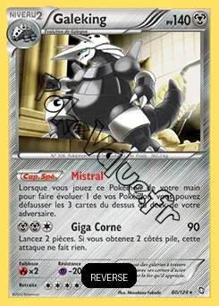 Carte Pokémon Galeking Reverse n°80 de la série Dragons Exaltés