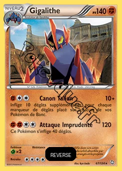 Carte Pokémon Gigalithe Reverse n°67 de la série Dragons Exaltés